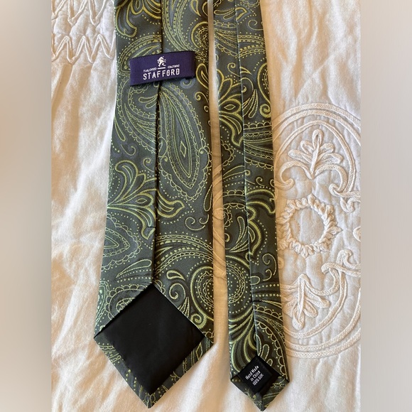 Stafford printed 100% silk tie used - Picture 2 of 3